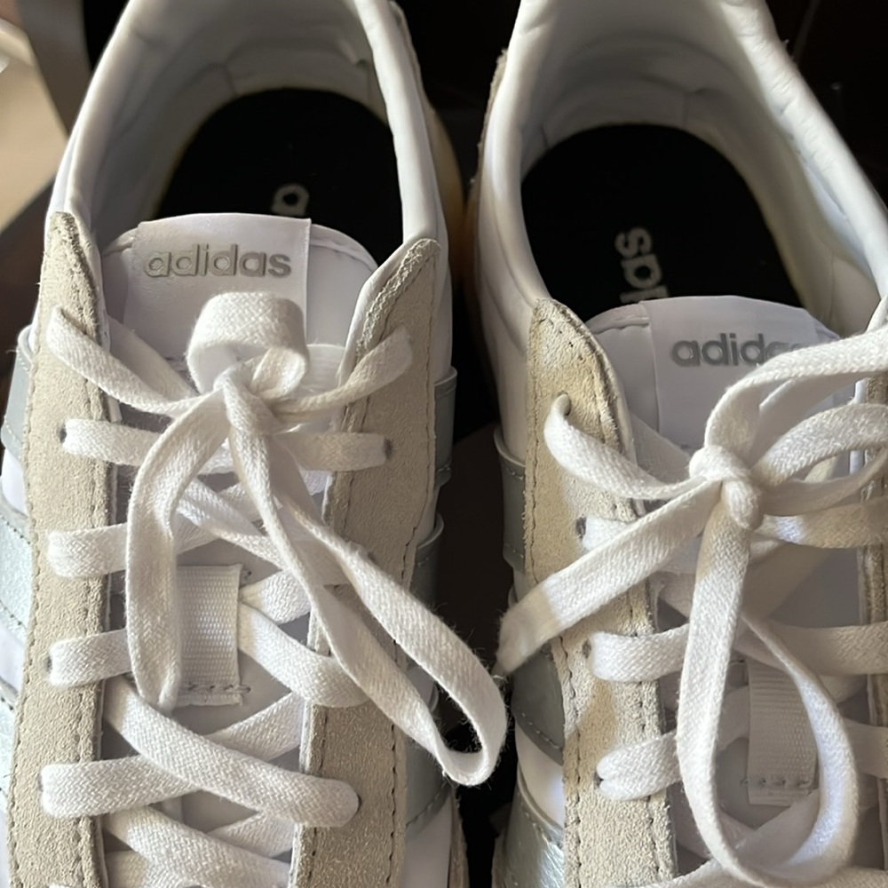 Adidas White and Silver Casual Sneakers - Picture 4 of 4